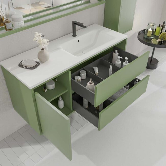 Varobath-mueble-bano-suspendido-CLAIRE-2-cajones-1puerta-VERDE-RESEDA7